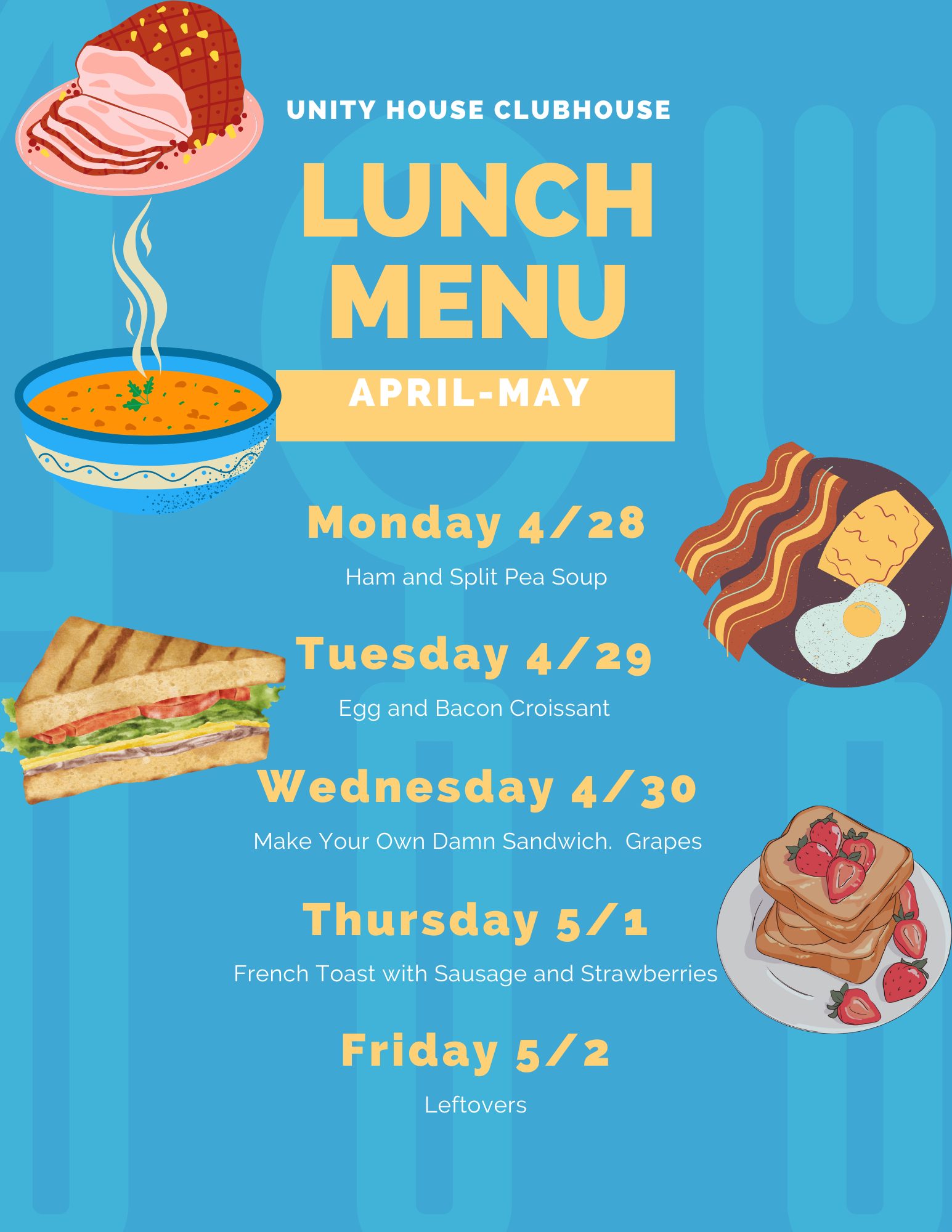 Unity - We have an awesome menu lined up for next week!!! | Facebook