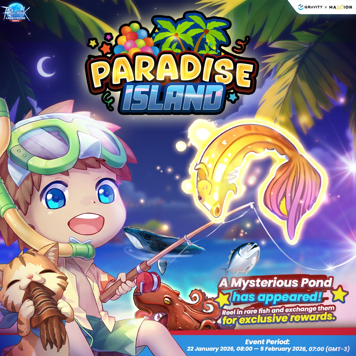 Ragnarok - 🏝️🎣 Paradise Island is Live! 🎣🏝️ A mysterious fishing pond ...