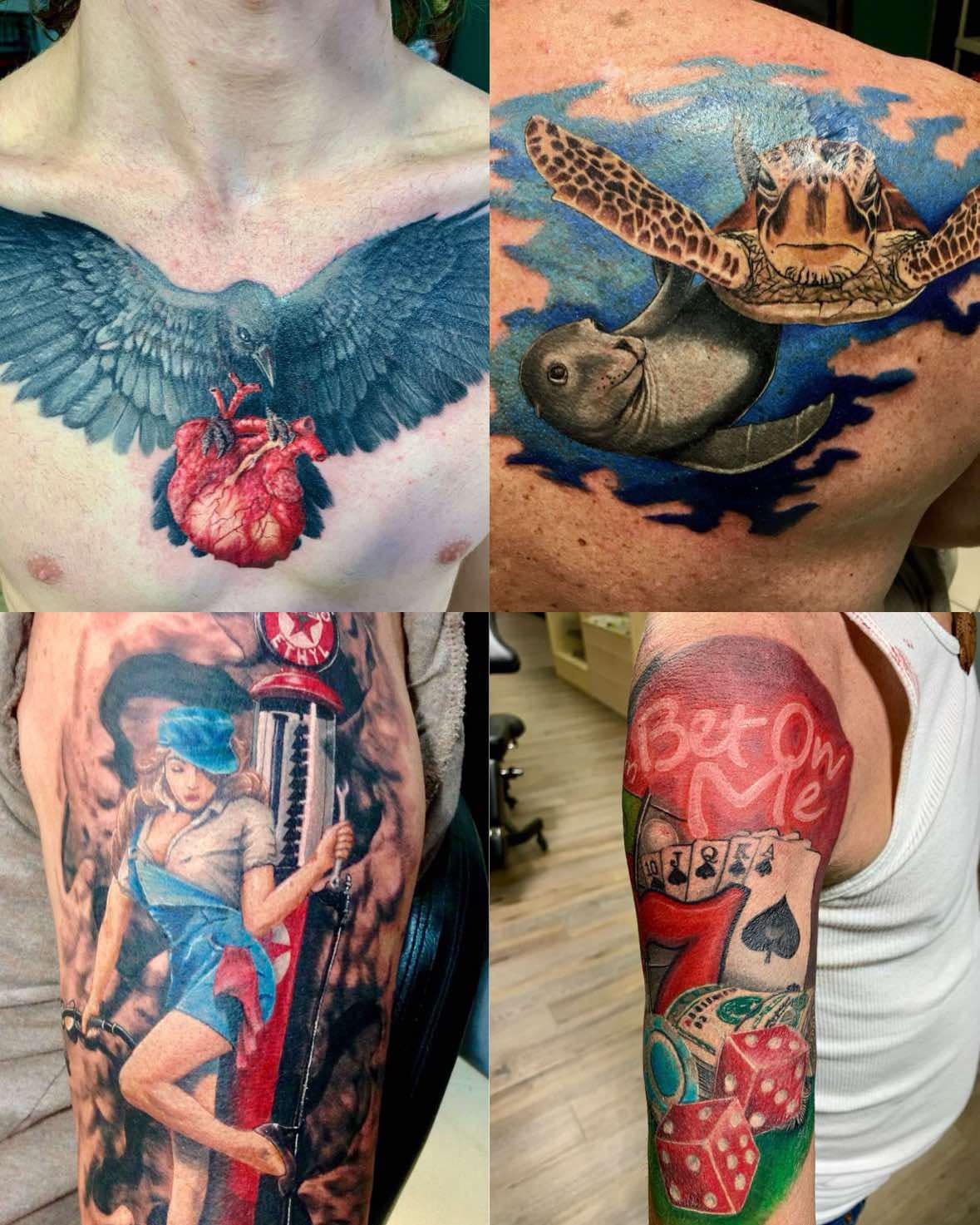 Rusted Jade Art Collective's tattoo showroom and holiday events