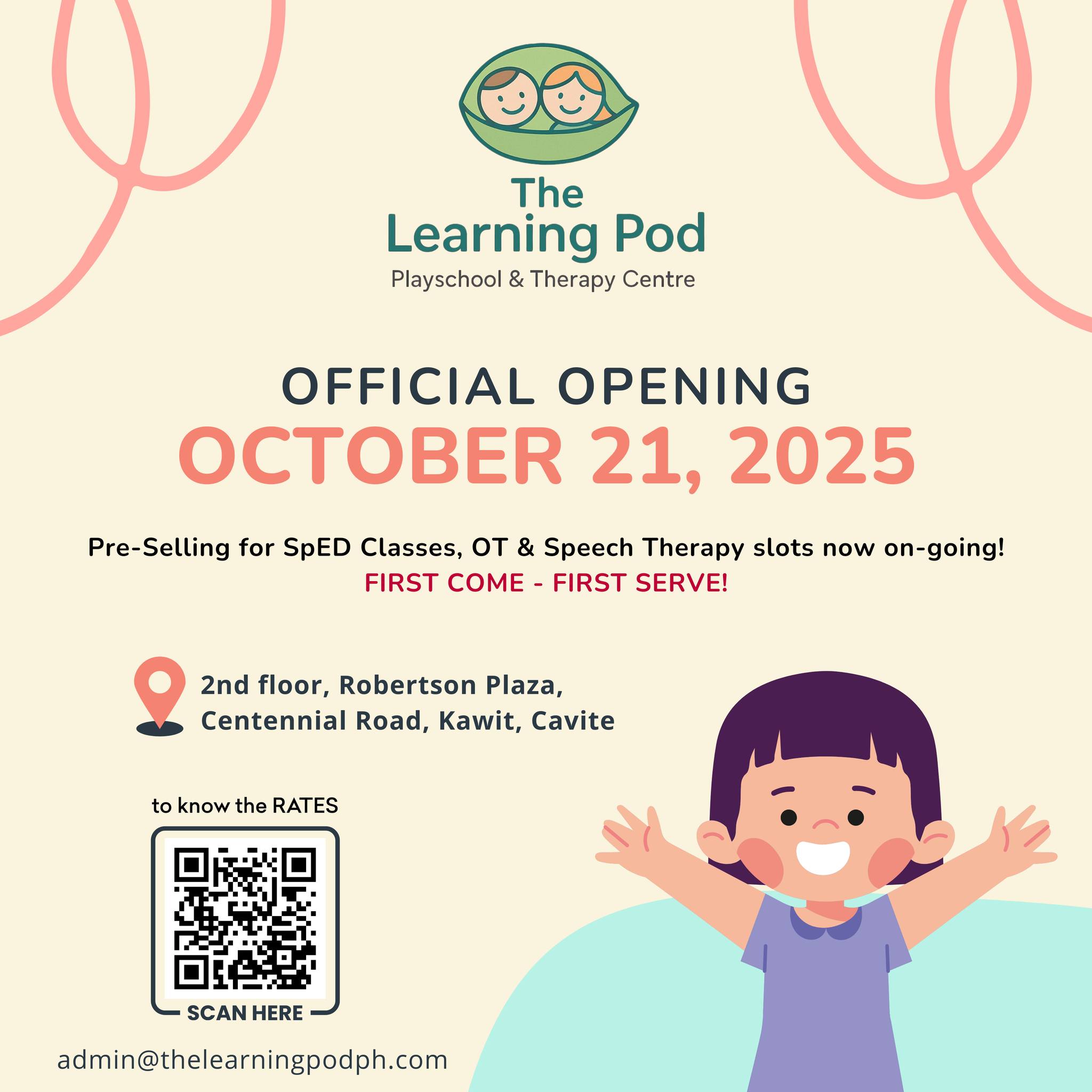 📣 We are opening on October 21, 2025! 🎉... - The Learning Pod | Facebook