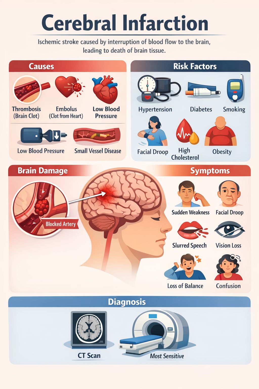 Medical Microbiology Group | 🧠 Cerebral Infarction (Short Note) | Facebook