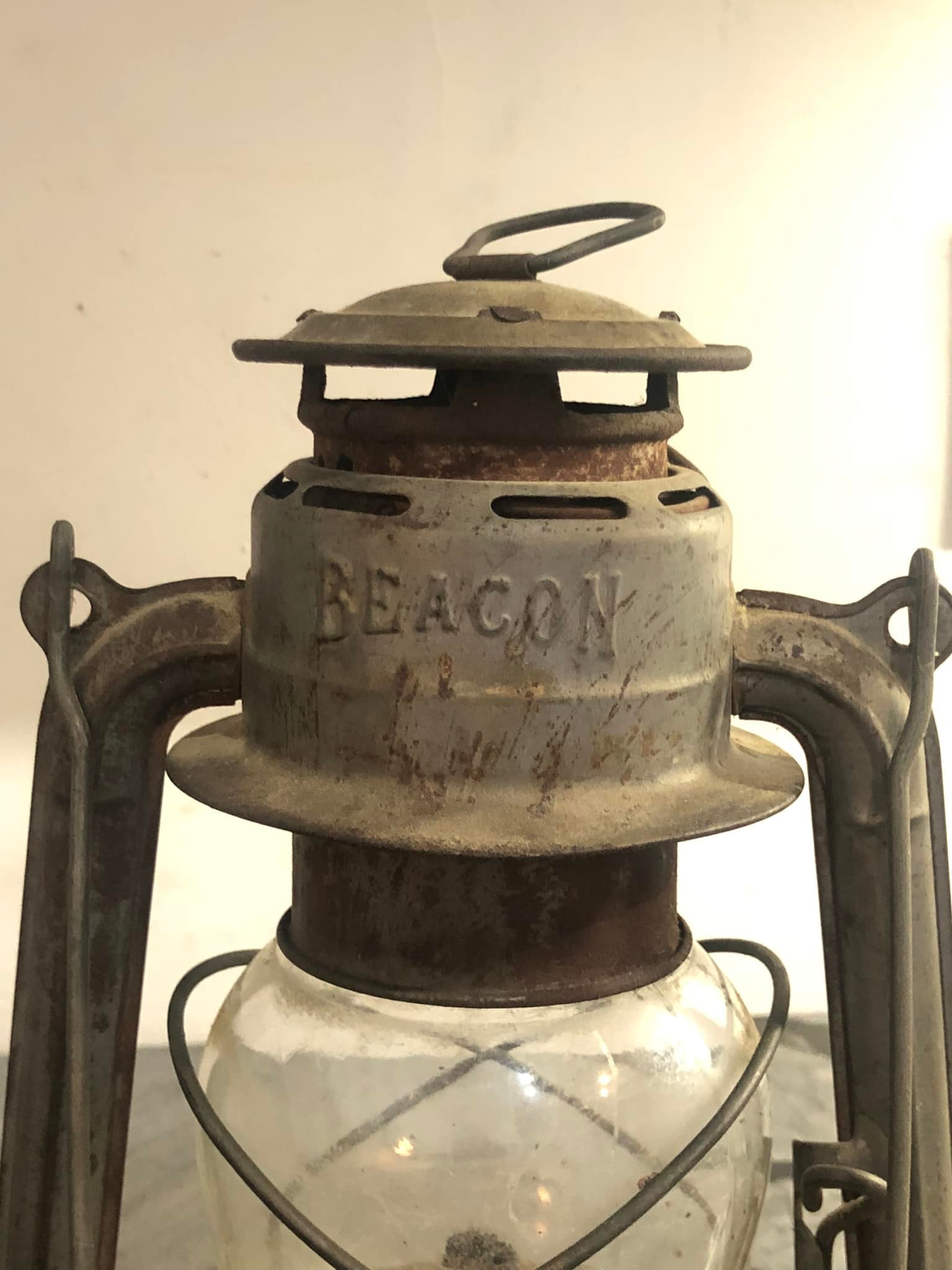 Vintage 1938 GSW No.3 Cold Blast lantern with original paint