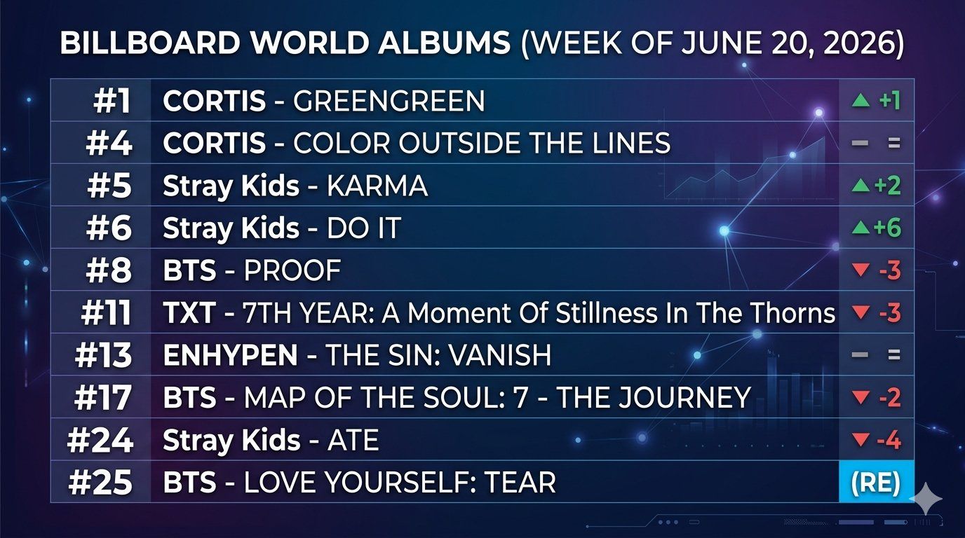 Billboard World Albums (Week of June 20, 2026)