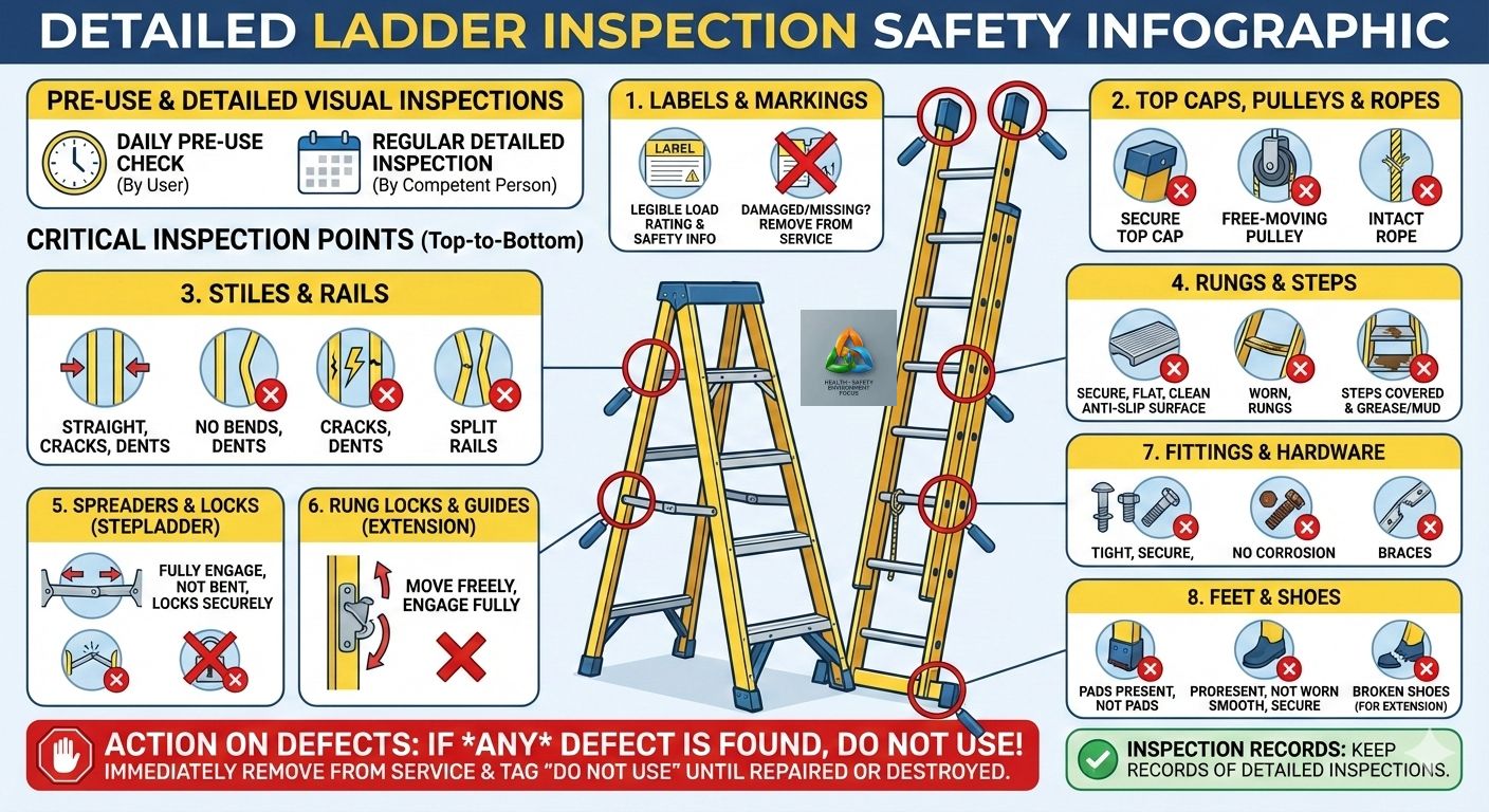 Ladder Inspection... - Health Safety and Environment Focus. | Facebook
