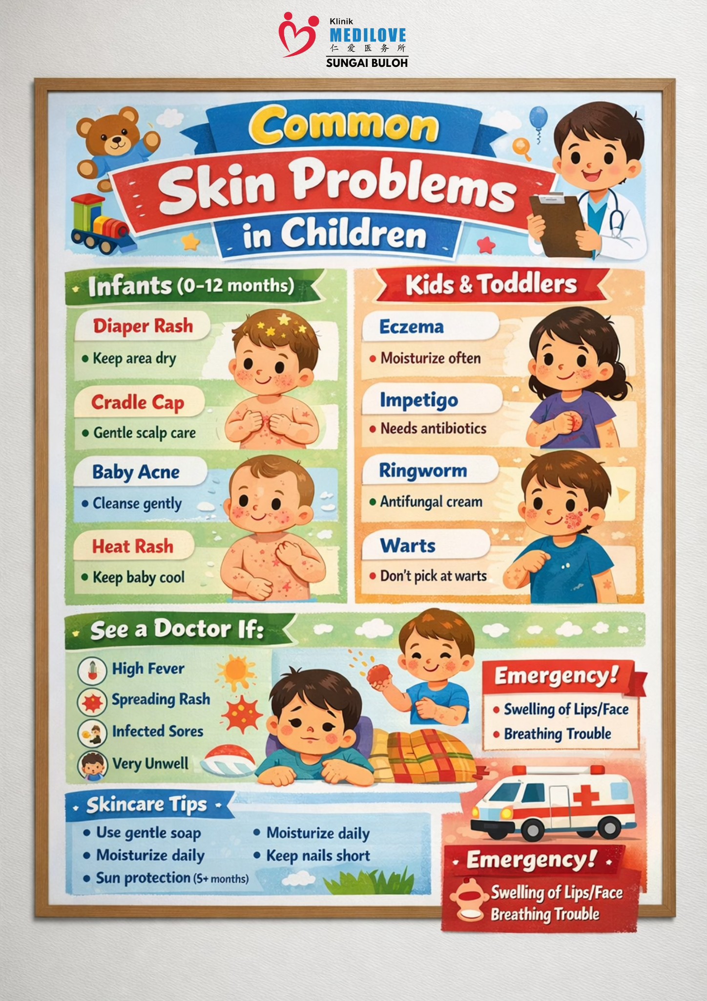 Klinik - 👶 Common Skin Problems in Children Rashes, eczema, diaper rash ...