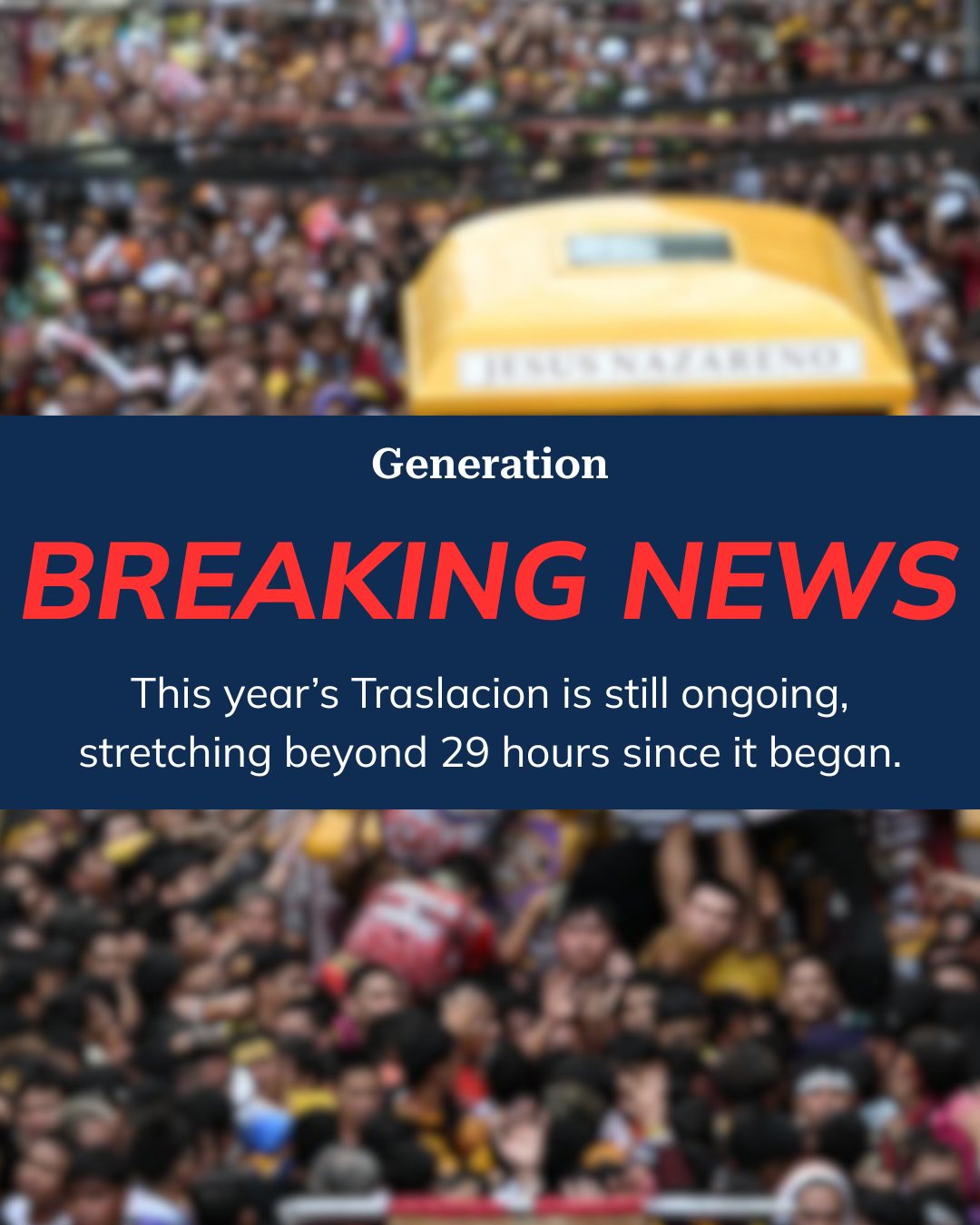 The Generation - The andas of the image of Jesus Nazareno has reached ...