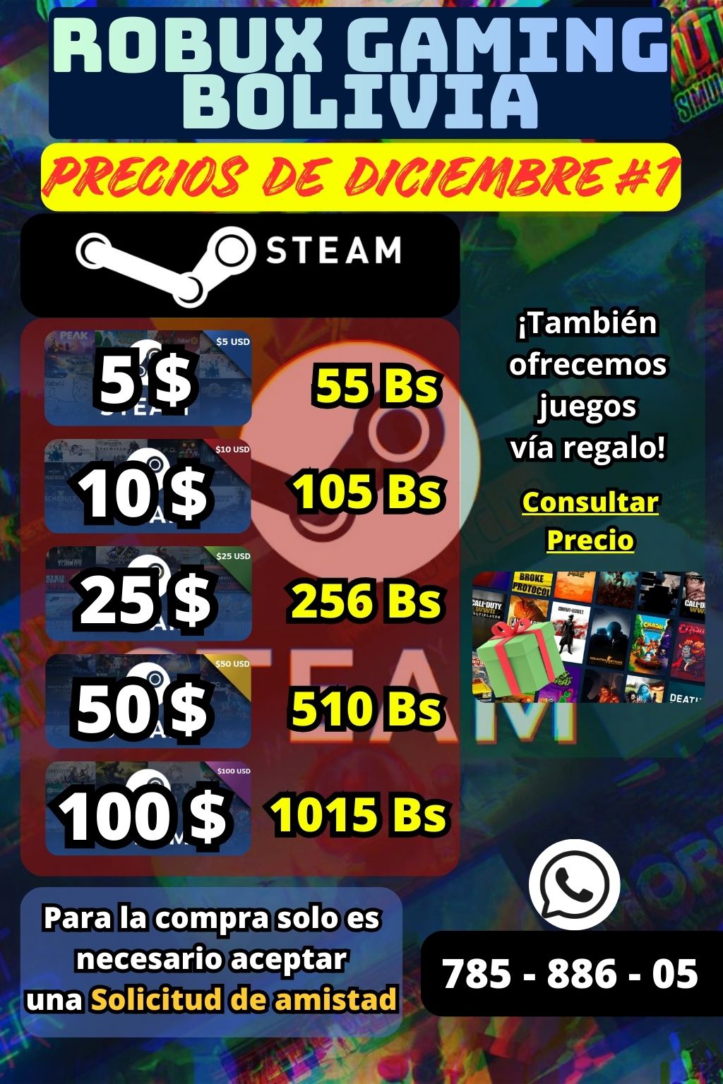 🎮🔥 ¡Llega Steam a Robux Gaming... - Robux Gaming Bolivia | Facebook