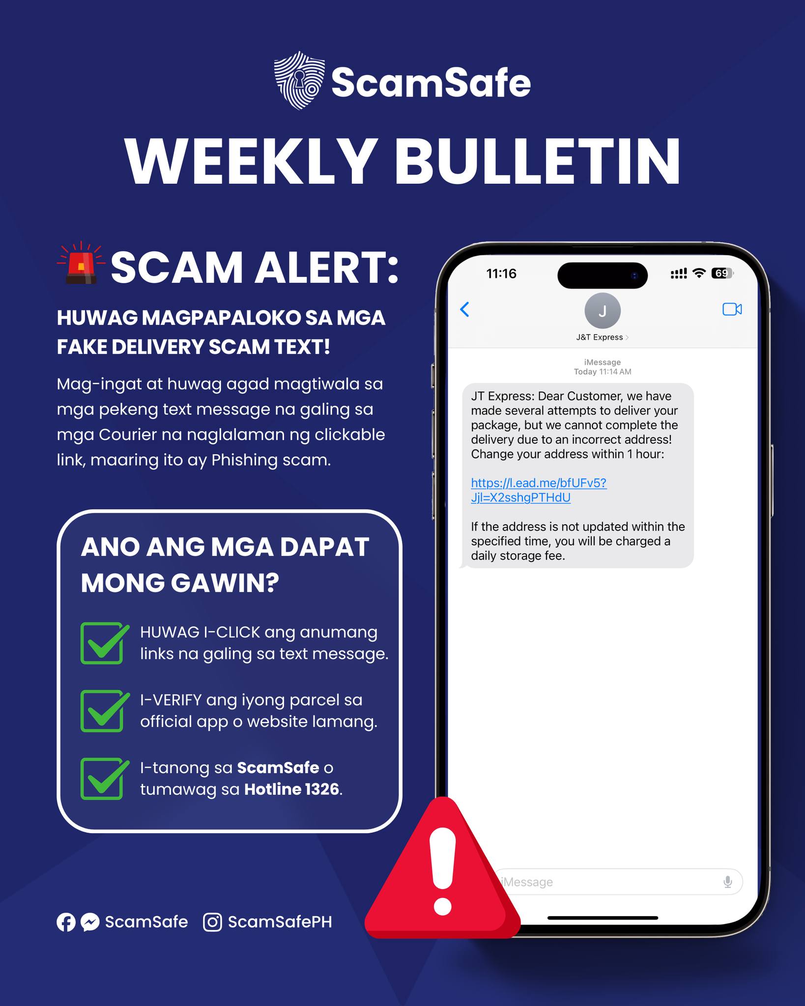ScamSafe - 🚨 𝗦𝗖𝗔𝗠 𝗔𝗟𝗘𝗥𝗧: 𝗠𝗚𝗔 𝗣𝗘𝗞𝗘𝗡𝗚 𝗖𝗢𝗨𝗥𝗜𝗘𝗥 𝗠𝗘𝗦𝗦𝗔𝗚𝗘 𝗧𝗨𝗡𝗚𝗞𝗢𝗟 𝗦𝗔 “𝗢𝗡 𝗛𝗢𝗟𝗗 ...