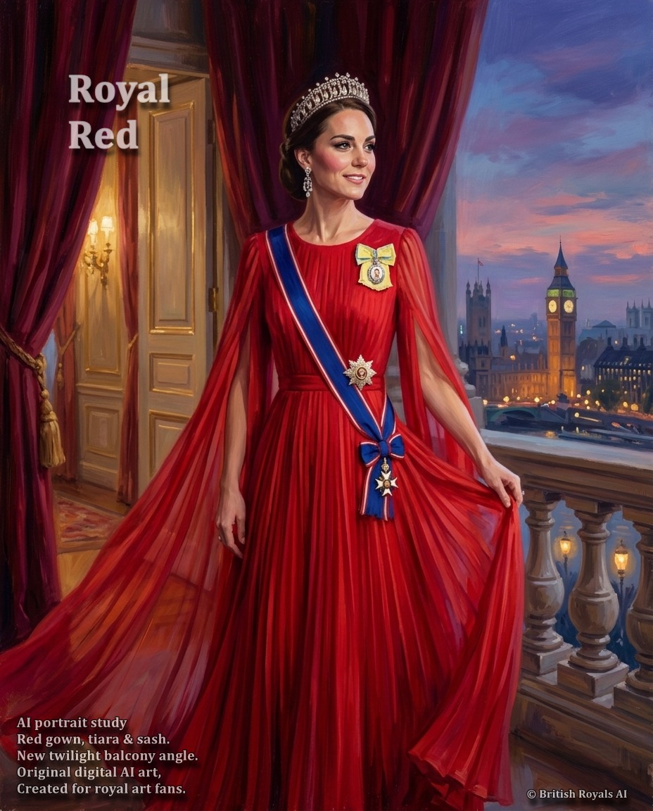 Royal blue and red wedding dress design