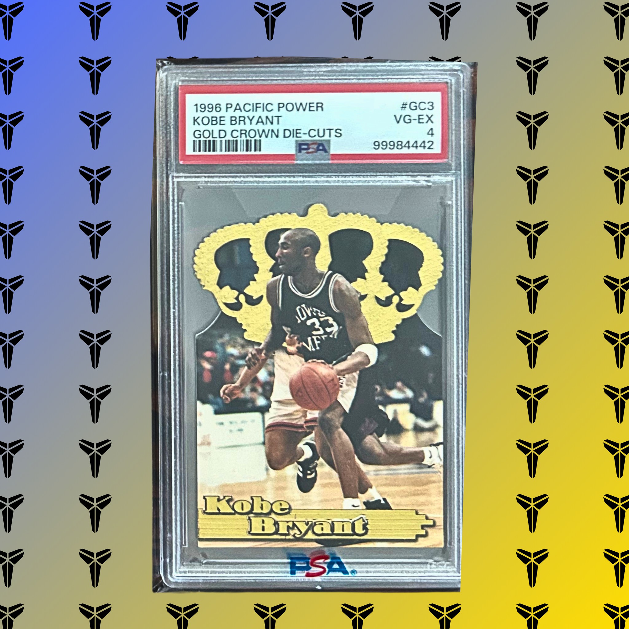 Kobe rookie card with great 90s design