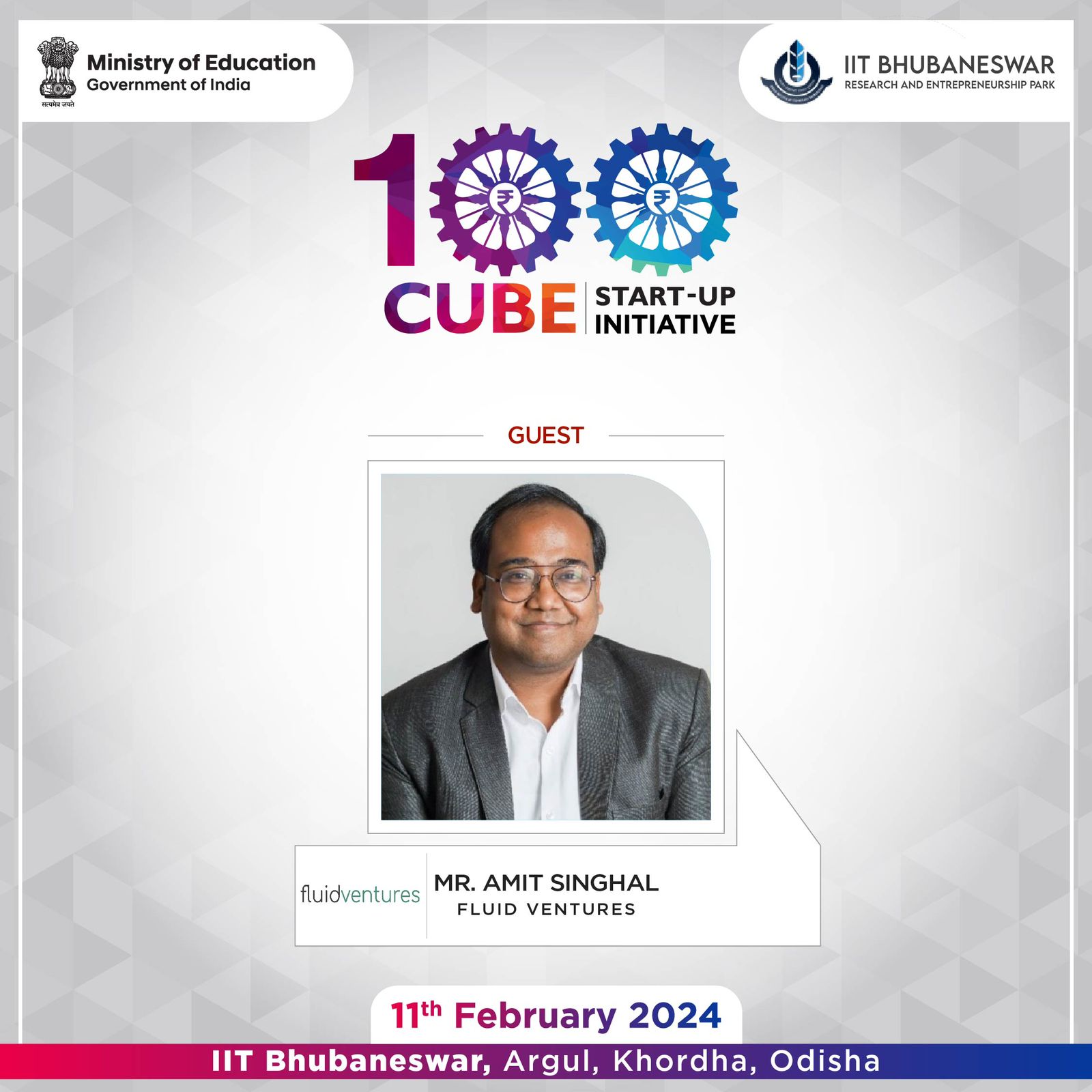 100 Cube - Introducing Mr Amit Singal, Fluid Venture, as a...