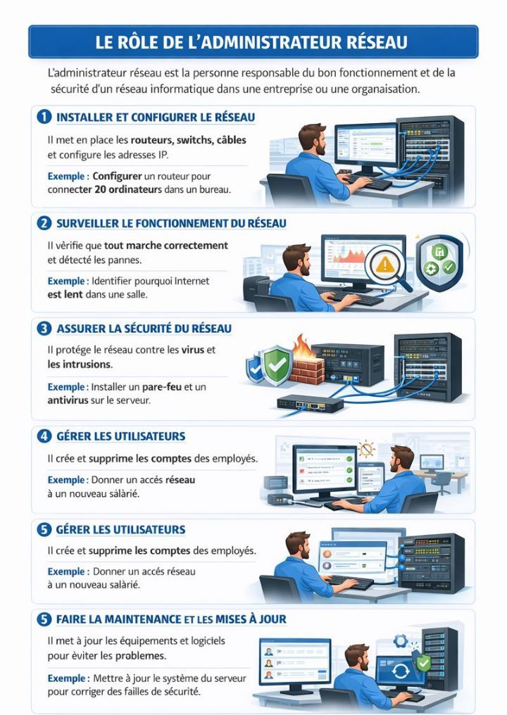 LE RÔLE DE L’ADMINISTRATEUR RÉSEAU... - Informatique ma vie | Facebook