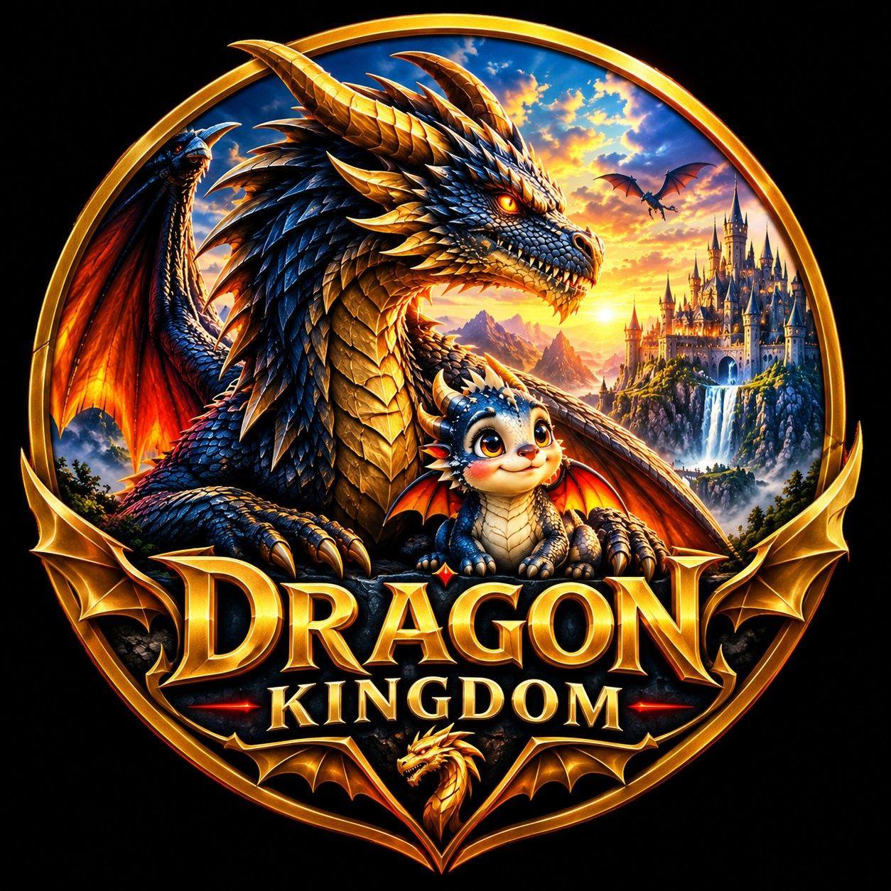 🐉🖤 A tiny golden baby dragon follows a magical butterfly, leading to ...