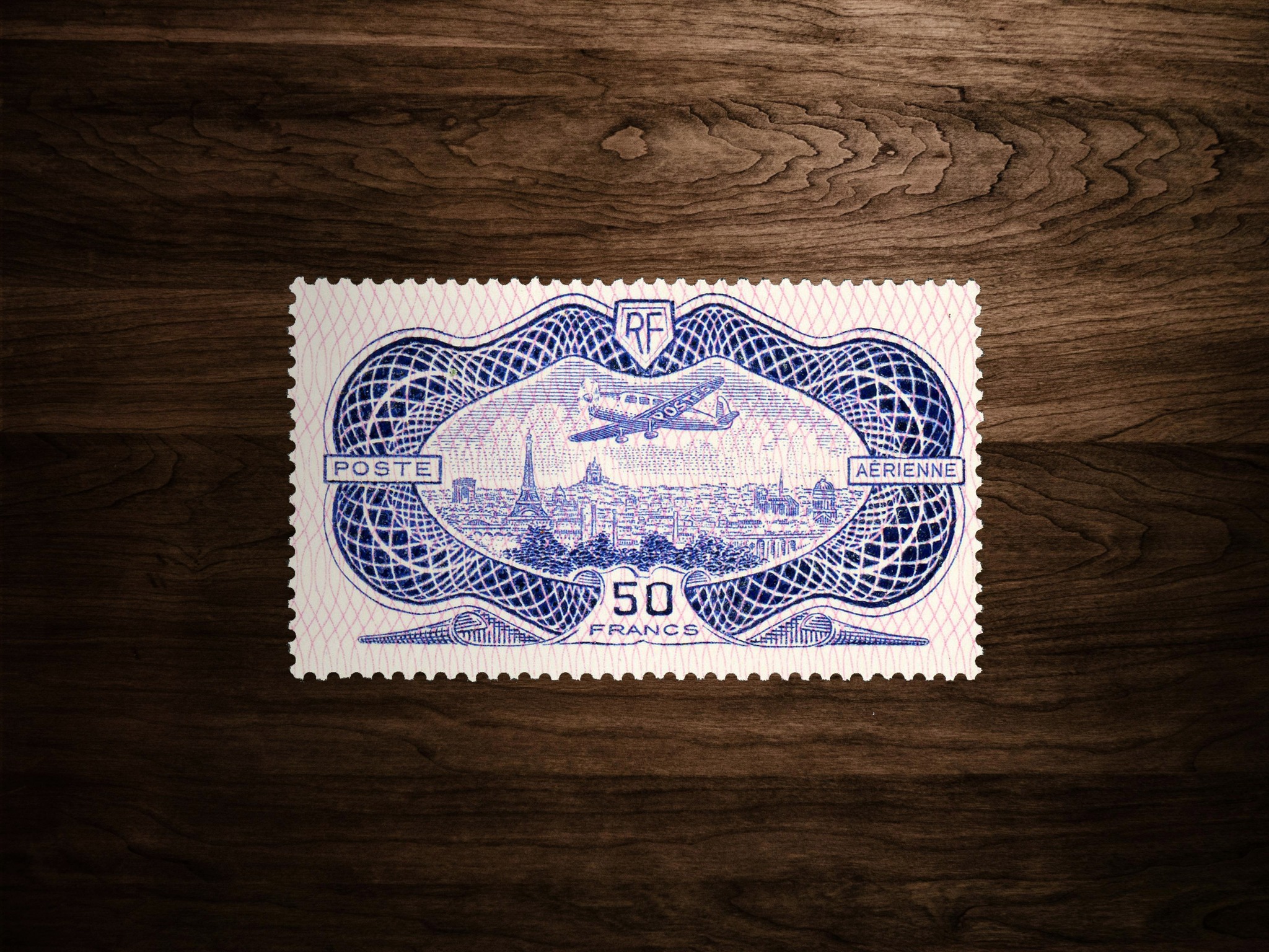 大西洋横断飛行の切手（フランス 1936年） 1936 France airmail stamps commemorate 100th postal flight to
