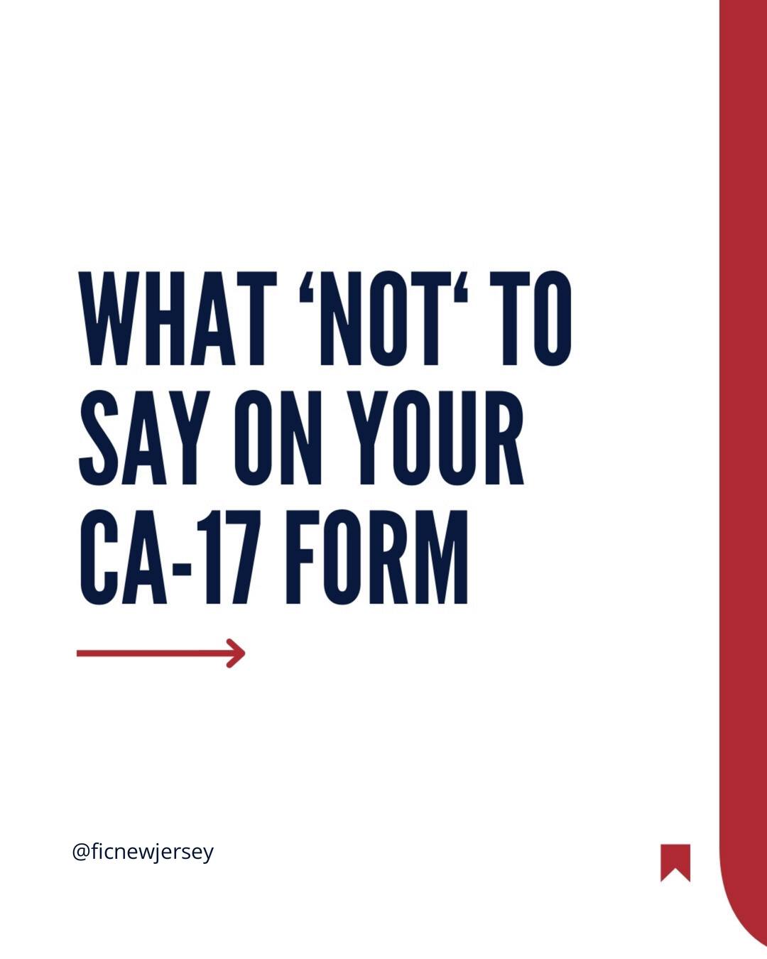 FIC New Jersey - Your CA-17 Duty Status Report plays a... | Facebook