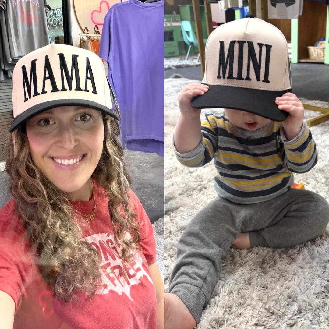 Mama and mini matching hats available