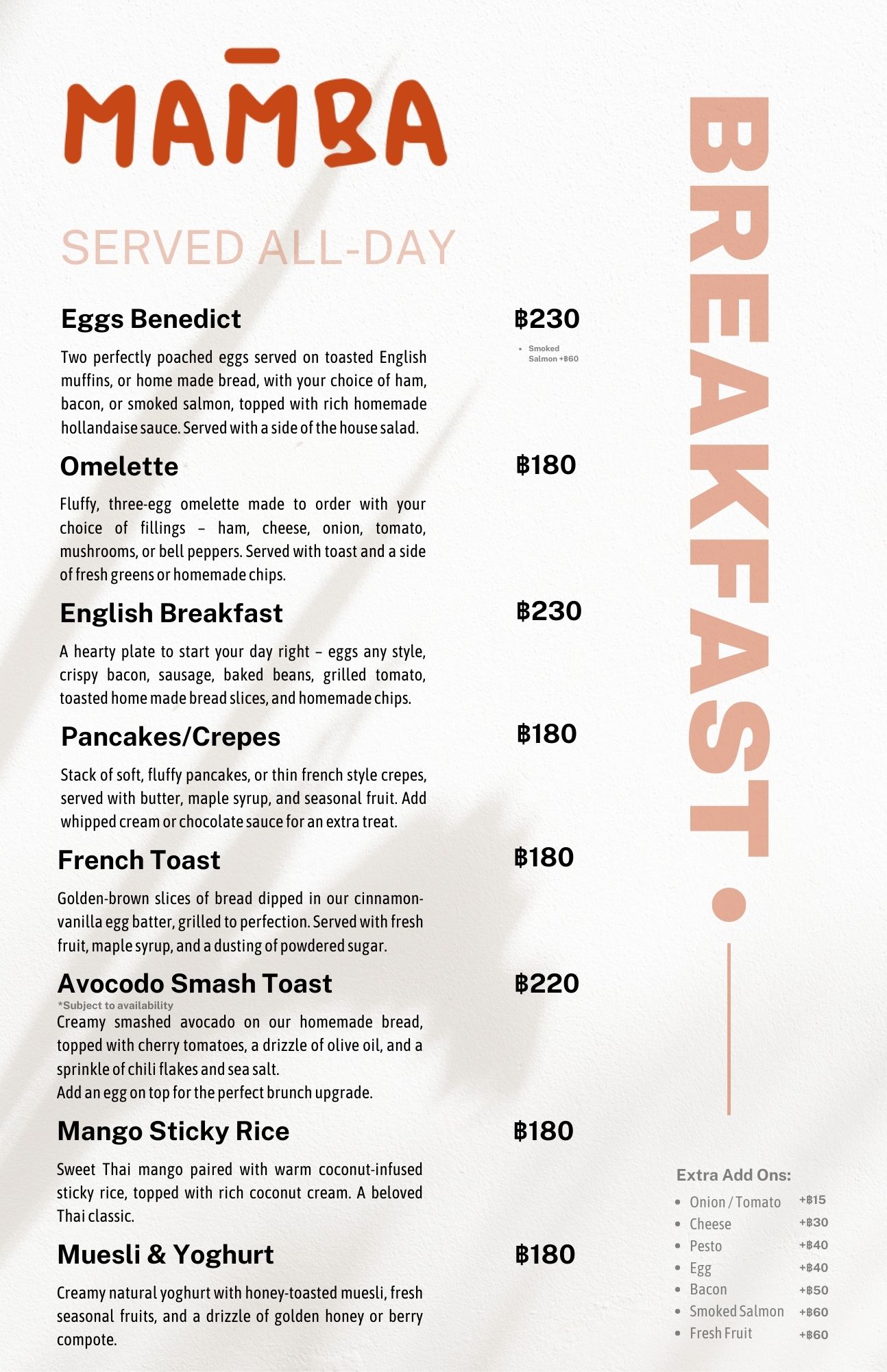 🌴 New Menus Have Landed... - Mamba Beach Lounge & Restaurant | Facebook