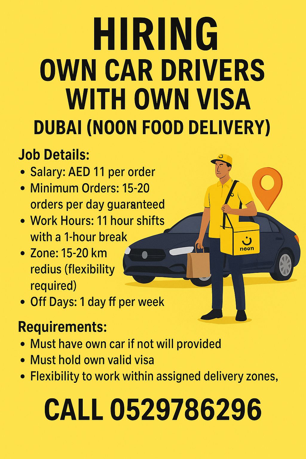 NEED DRIVER WITH OWN VISA AND CAR | Facebook