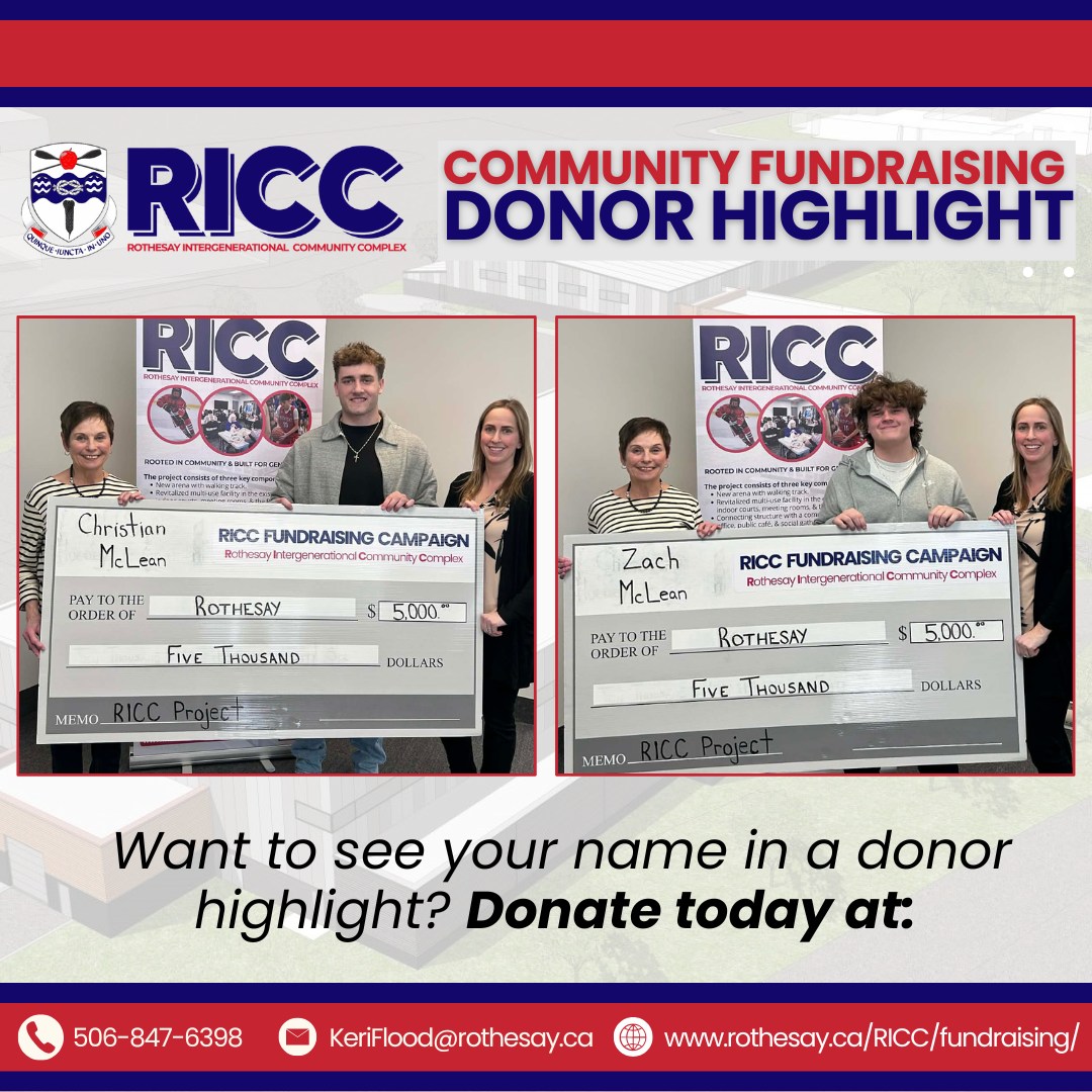 RICC Community Fundraising Campaign | Rothesay NB