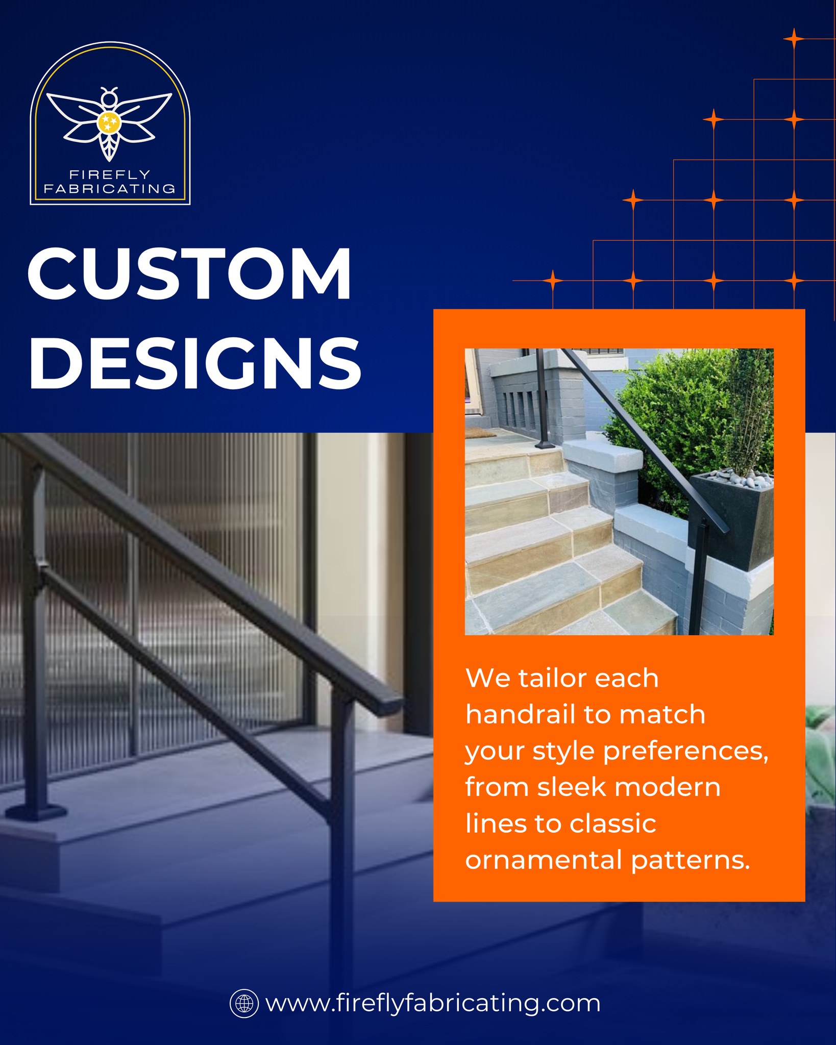 FireFly - 🔹 ELEVATE YOUR SPACE WITH CUSTOM HANDRAILS! 🔹 From sleek ...