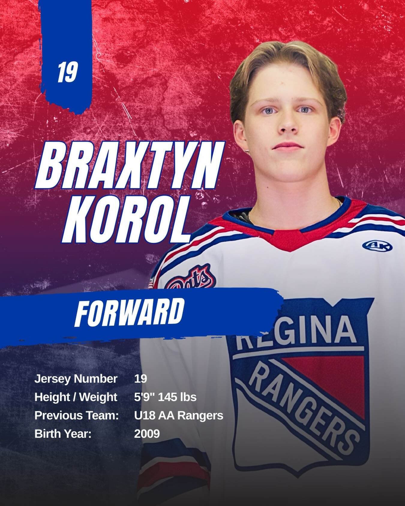 Regina Rangers - ⭐️Braxtyn Korol #19 Up next, our forward... | Facebook