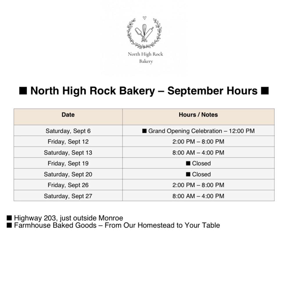 North - 📣 Here’s our September schedule! 📣 🍂 We are so excited to kick ...
