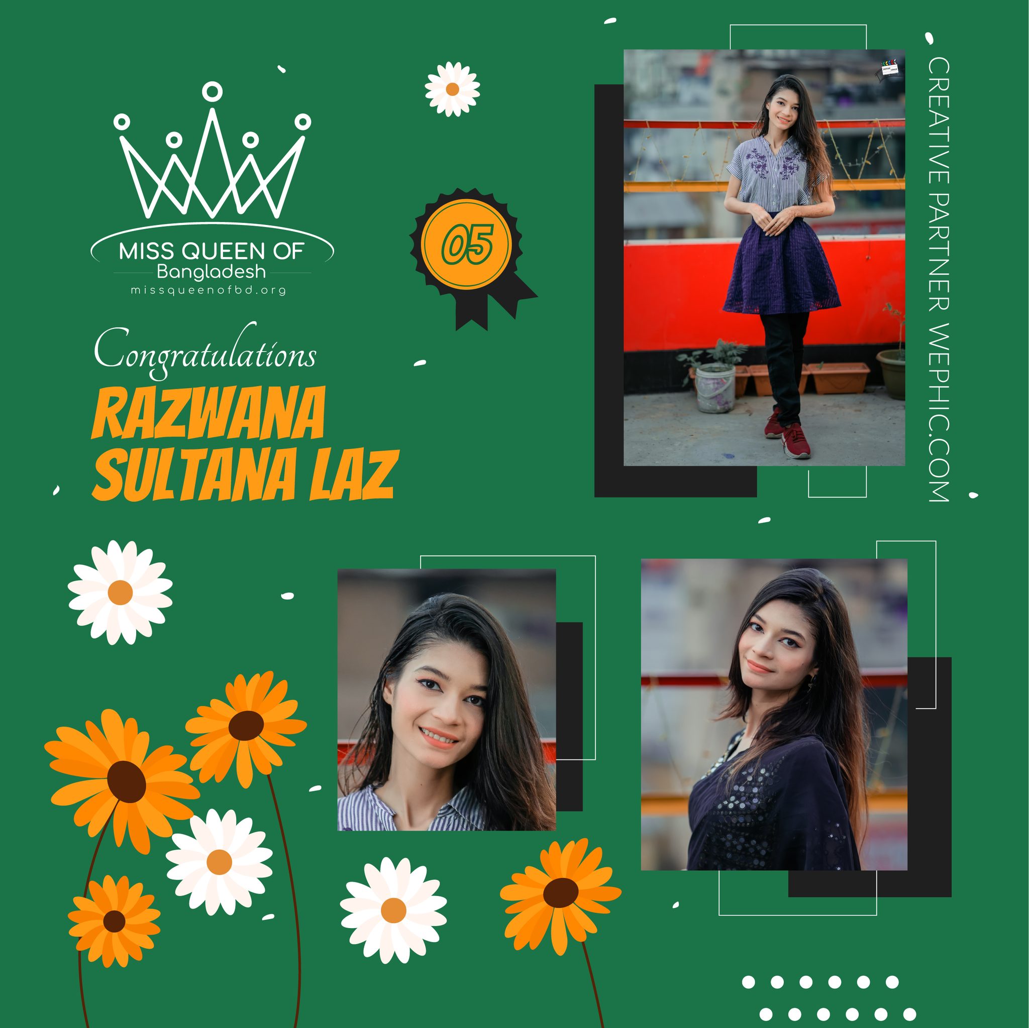 Congratulations dear Razwana... - Miss Queen of Bangladesh