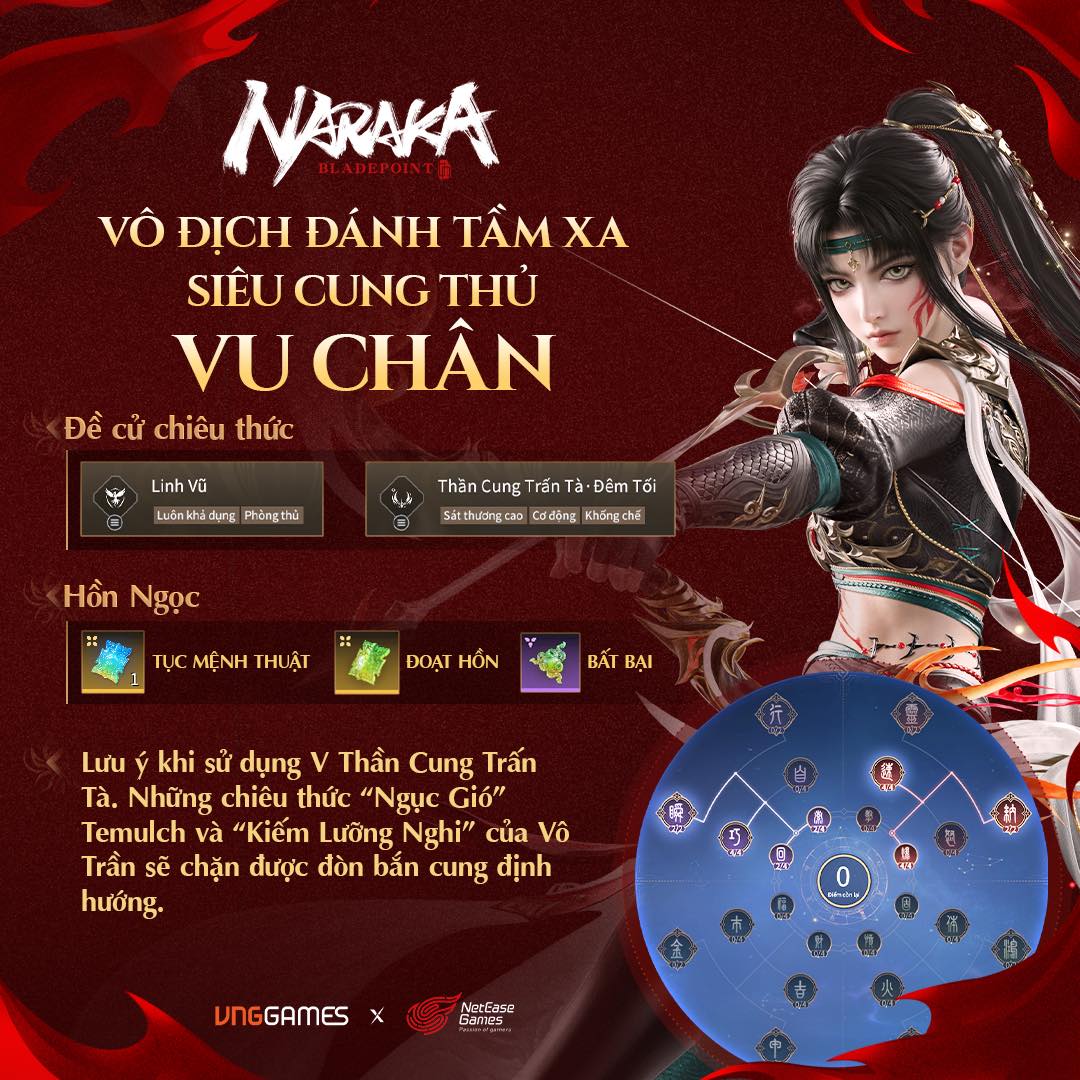 NARAKA: - 🏹 Ngại đánh cận chiến thì test ngay Vu Chân, siêu tầm xa mà ...