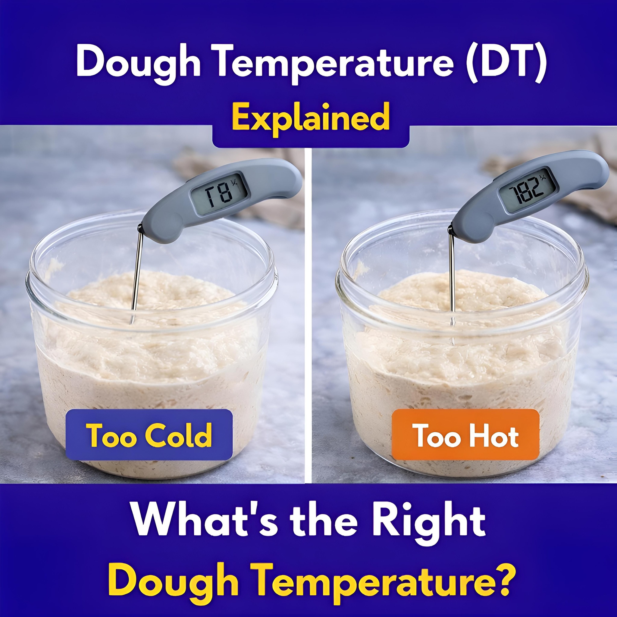 How does temperature affect flour hydration and gluten structure in sourdough bread making?