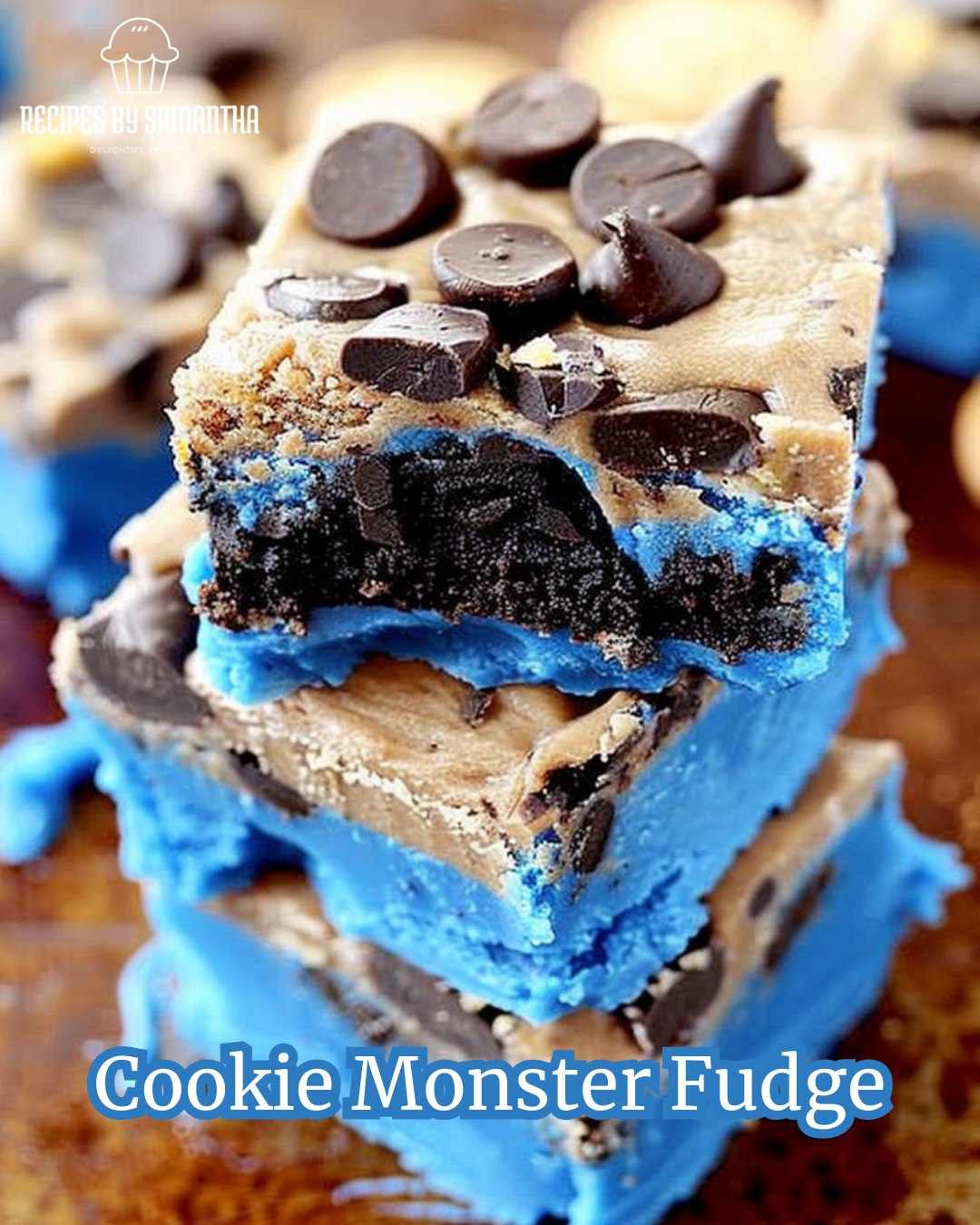 🍪💙 Cookie Monster Fudge 💙🍪 Dive... - Recipes By Samantha
