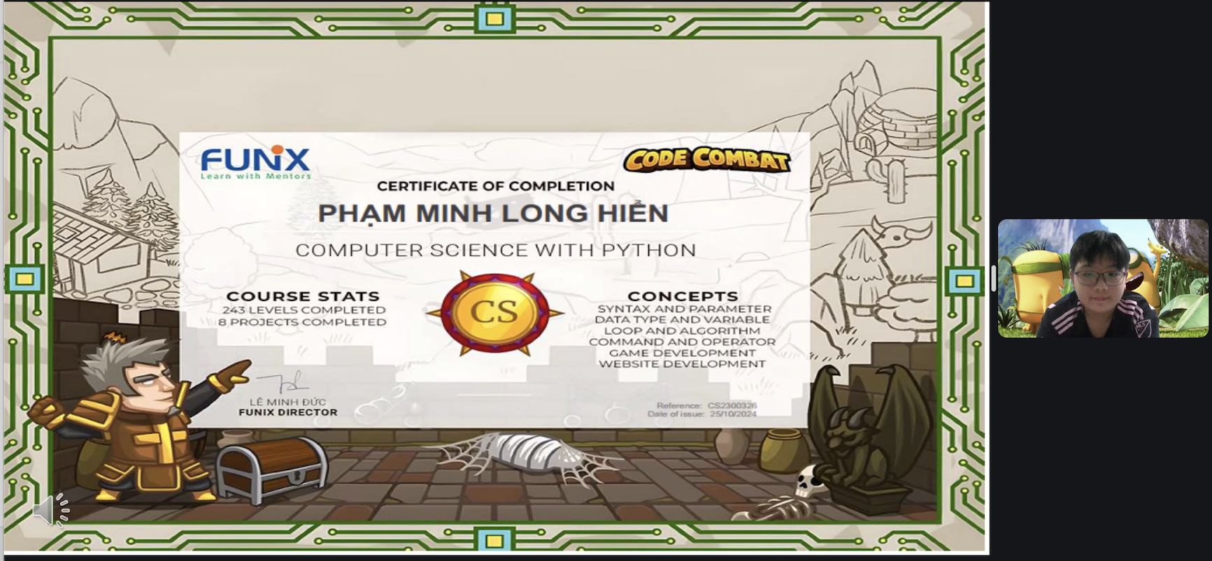 💥🌺 CHÚC MỪNG PHẠM MINH LONG HIỂN... - Code Combat - FUNiX FPT