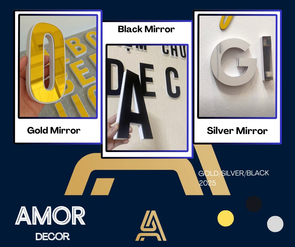 Amor - 🚩 Struggling to Stand Out? Our 3D Mirror Letters Are the ...