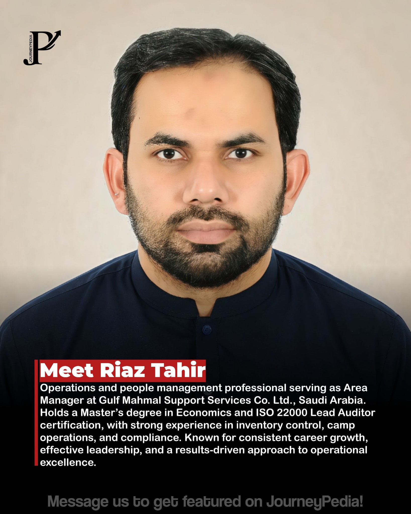 JourneyPedia - Meet Mr. Riaz Tahir, currently serving as Area Manager ...