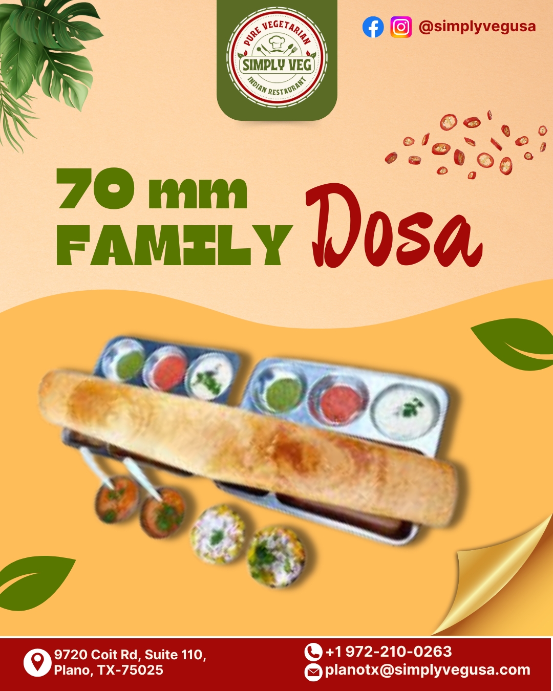 🥢 Go BIG on Flavor with Our 70mm... - Simply Veg - Plano TX | Facebook