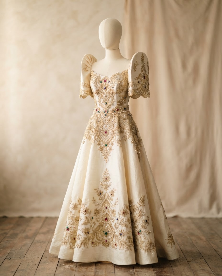 terno formal dress With its iconic butterfly sleeves, the Filipino turns a gown into a national symbol of elegance and craftsmanship Mens Suit