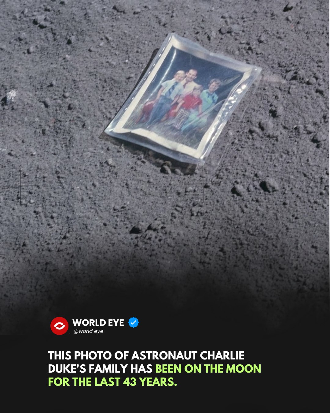 Apollo 16 photograph for Charlie Duke