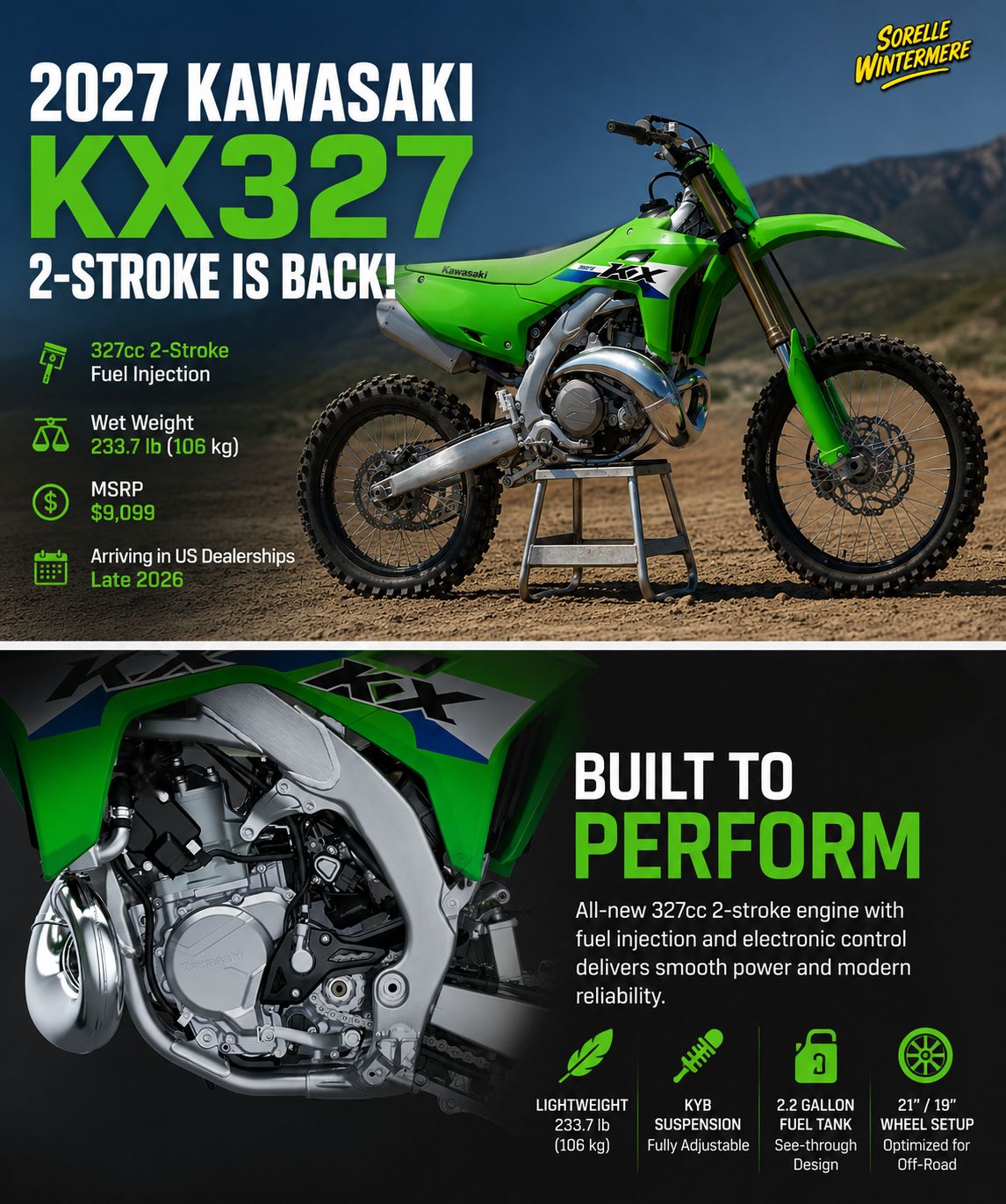 2026 Kawasaki KX 350 2-Stroke Limited Edition Pro Race Factory
