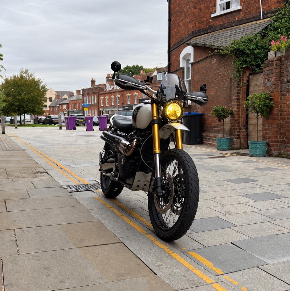 Beautiful day for a ride on the Scrambler ☀️ ️ . . . #triumph # ...
