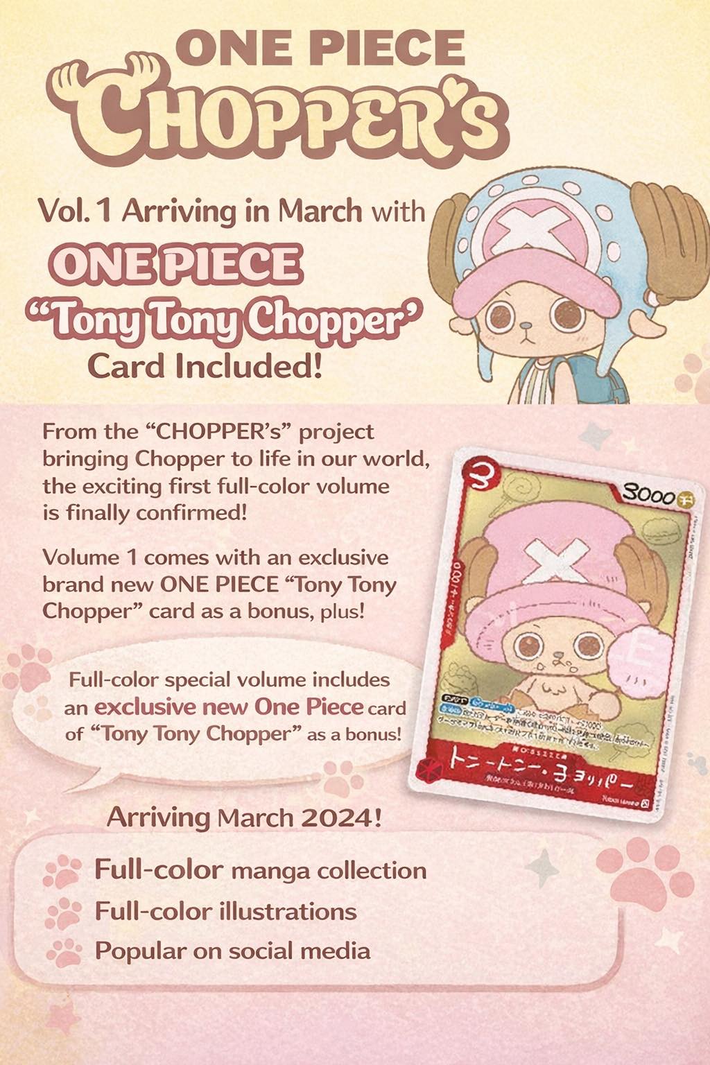 Pre-order ONE PIECE CHOPPER's Vol. 1 with exclusive Tony Tony
