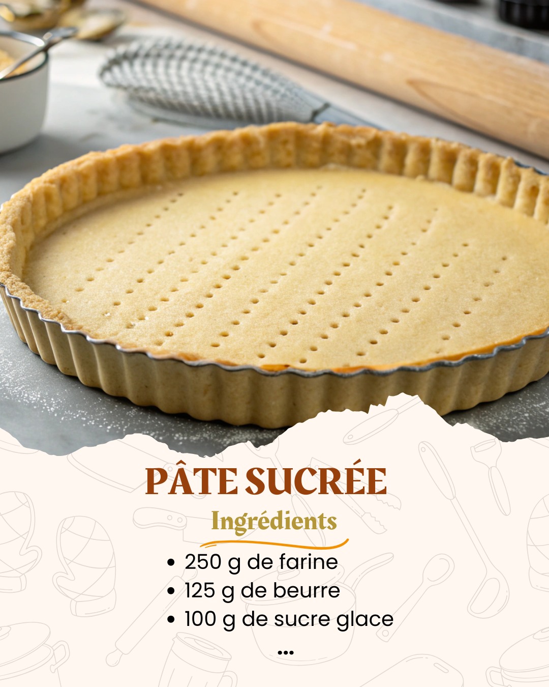 Recettes - 📢 PÂTE SUCRÉE – LA BASE PARFAITE POUR VOS TARTES ! 🥧 Une ...