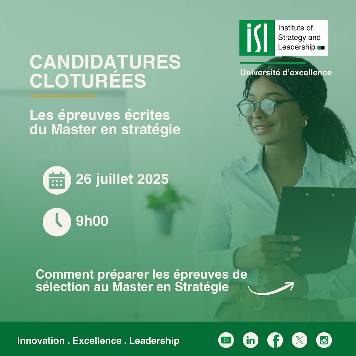 ISL - 🎓 Près de 1000 candidatures reçues pour le Master en... | Facebook