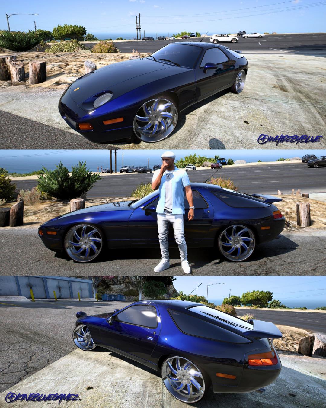 Custom Porsche 928 on display