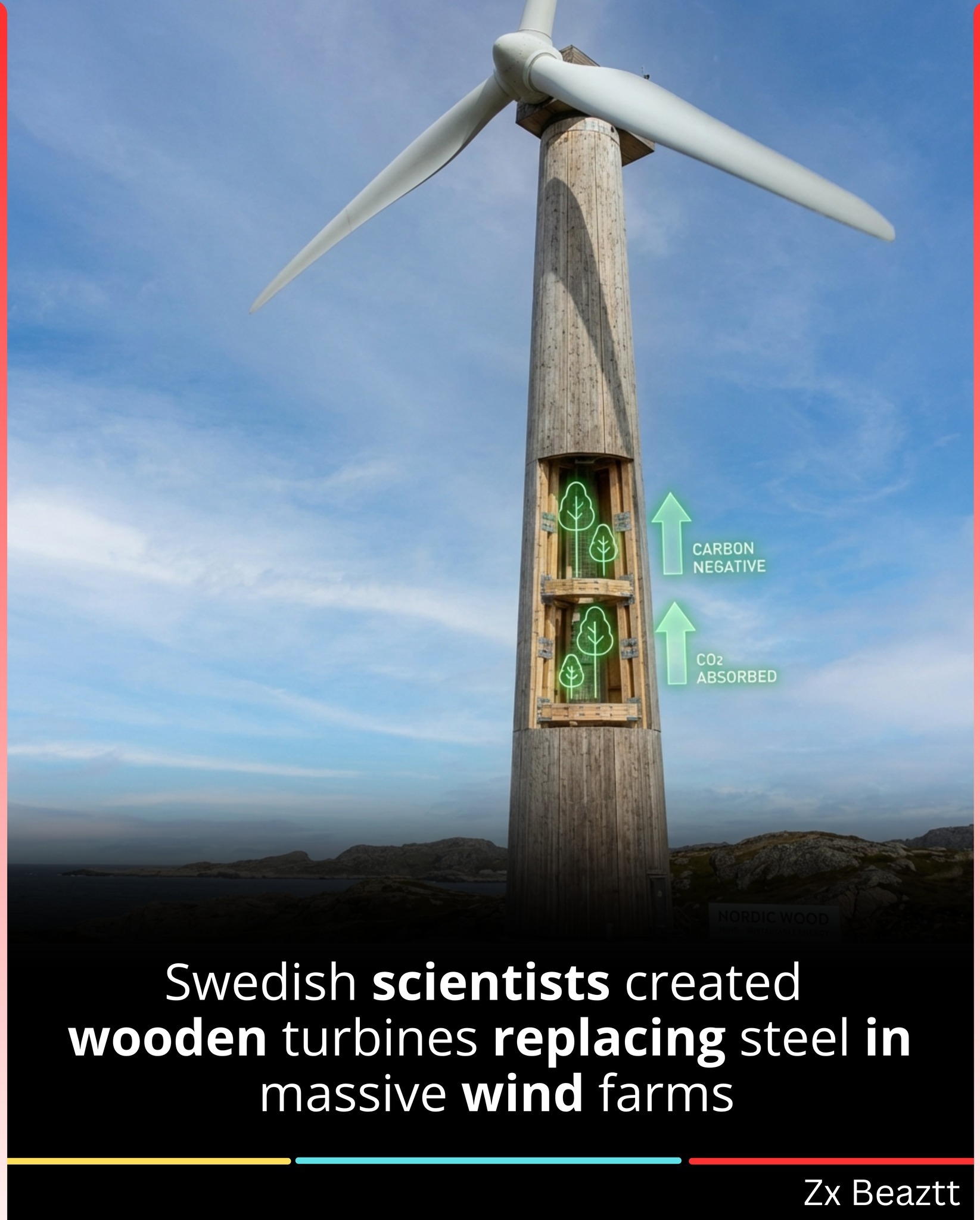 テスト Wooden wind turbine blades are cheaper and greener