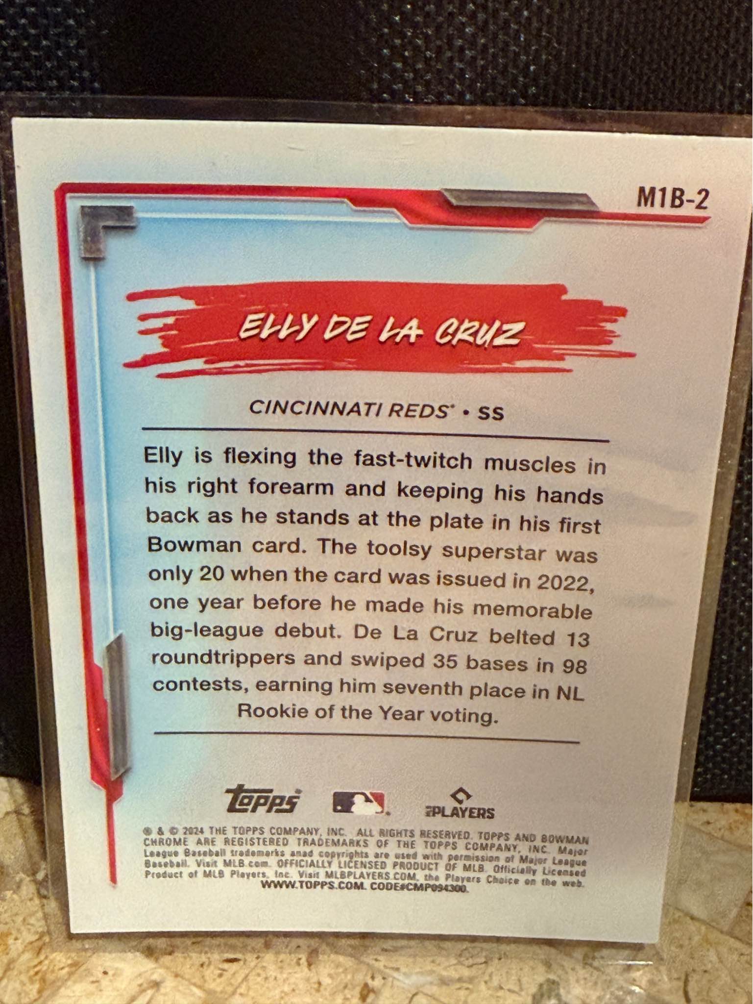 2024 Bowman Chrome - My 1st Bowman Elly De La Cruz #M1B-2 Mojo 