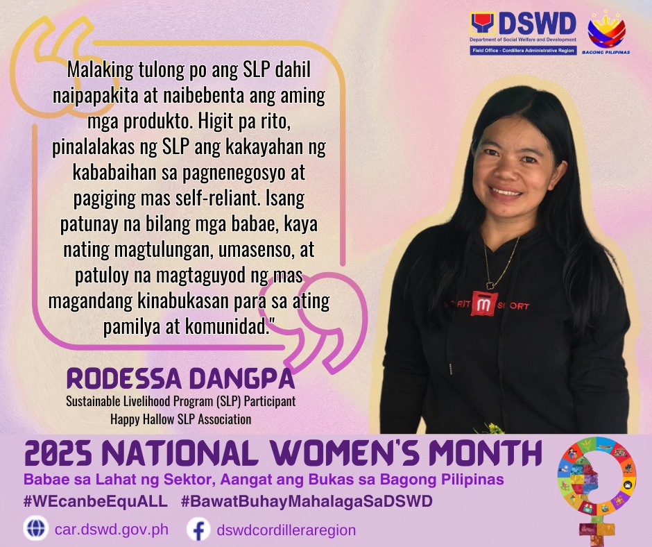 DSWD - In celebration of the 2025 Women's Month with the theme 