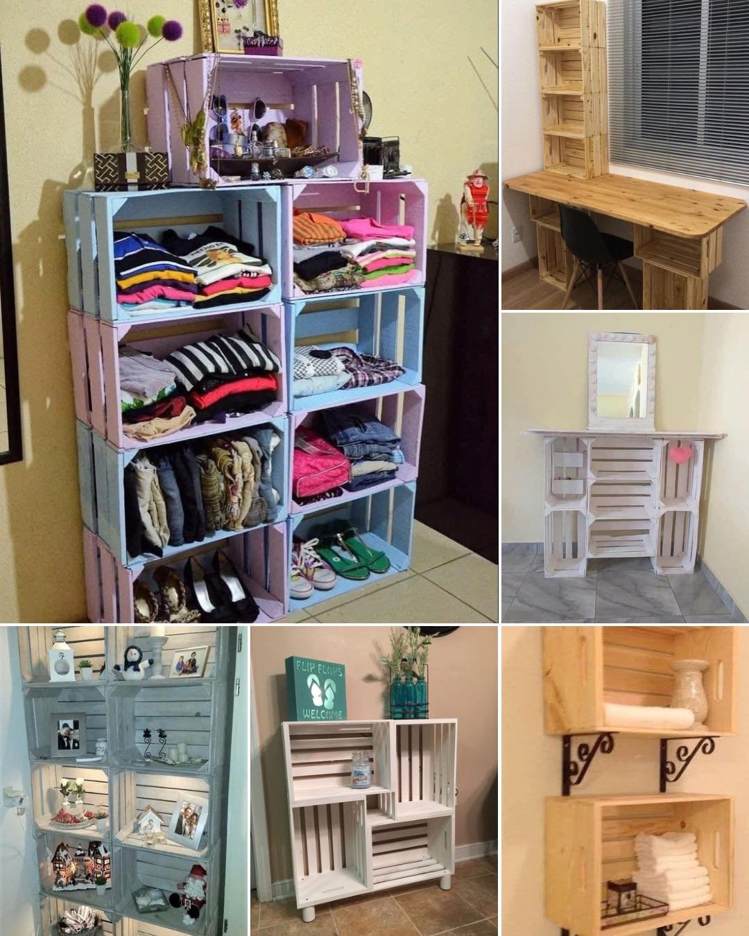 Homemade - Ideas for reusing wooden boxes See how to make this here ...