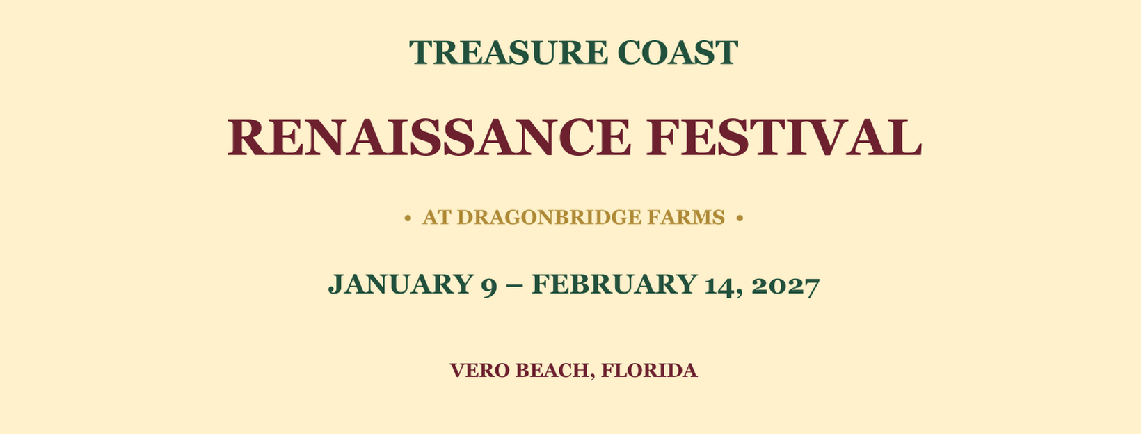 Treasure Coast Renaissance Festival | Vero Beach FL