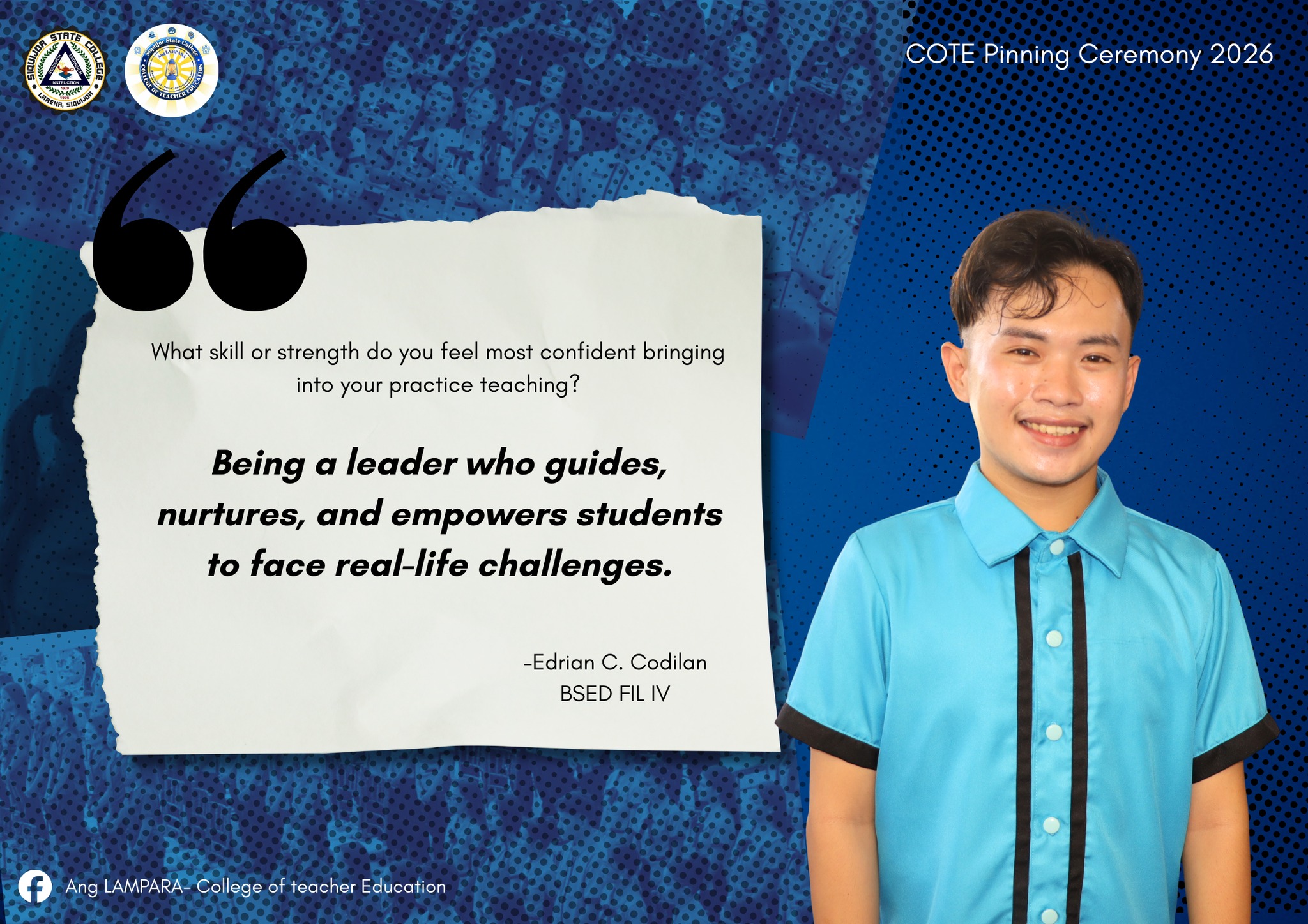 “𝐄𝐯𝐞𝐫𝐲... - Ang Lampara - The College of Teacher Education | Facebook
