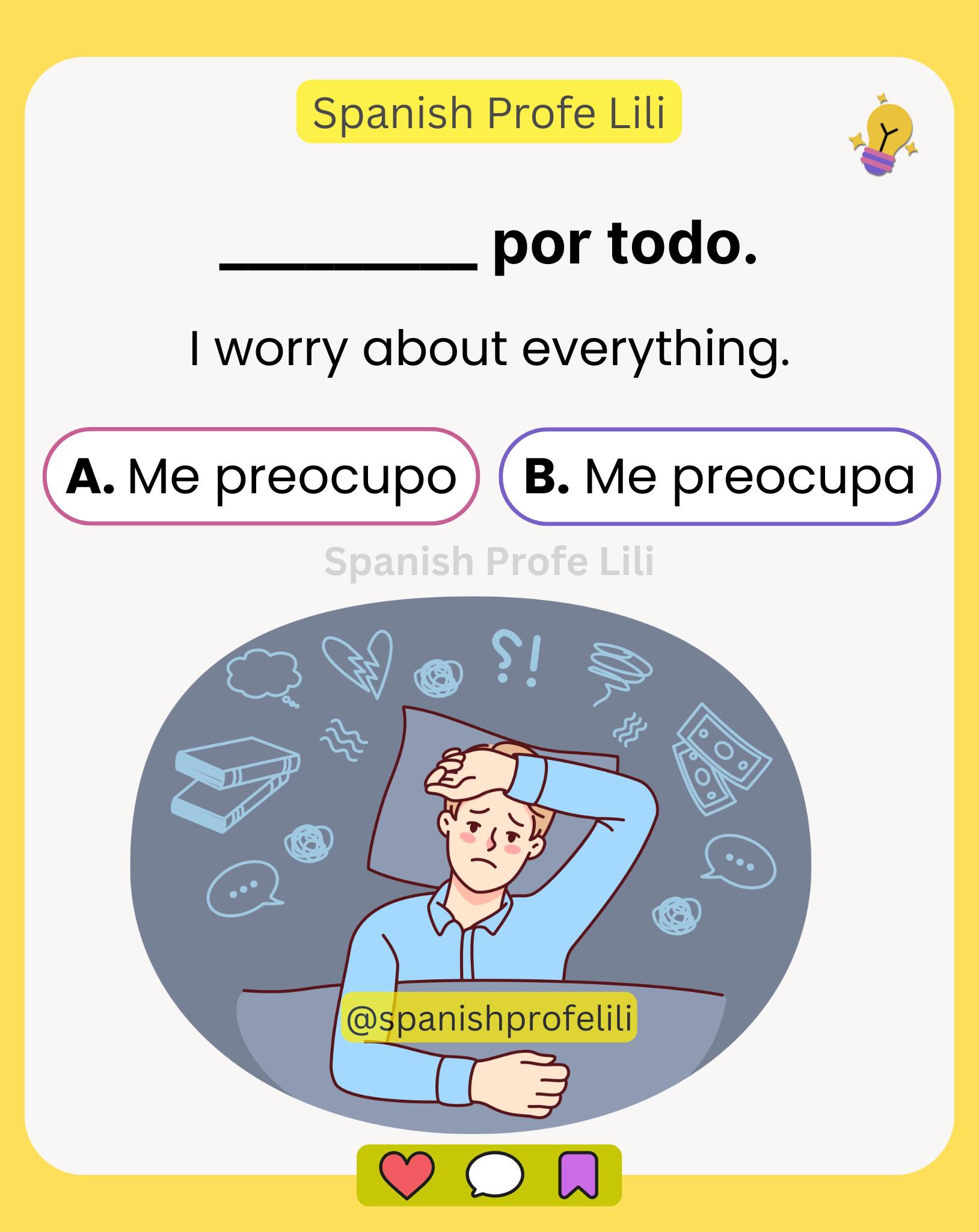 💡Reto rápido de gramática 🤔 ¿Cuál... - Spanish Profe Lili | Facebook