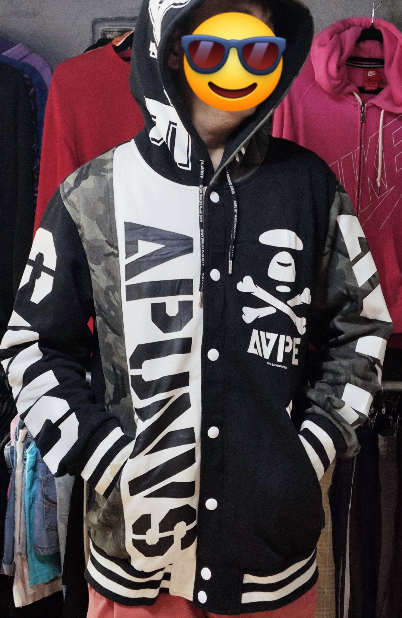 トップス BAPE×STUSSY✨PULLOVER PARKA✨BEIGE✨